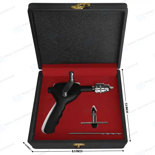 Ralks Hand Drill 6″ Cannulated Chuck 1/4″ Orthopedic Instrument - orthopedic instruments manufactured by Waqar International, Sialkot - view 3
