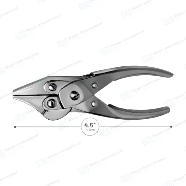 Side Cutter Parallel Action Plier 4.5″ (11.4cm) Serrated Jaws - surgical instruments manufactured by Waqar International, Sialkot - view 3