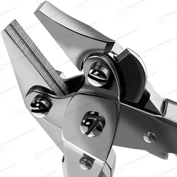 Side Cutter Parallel Action Plier 4.5″ (11.4cm) Serrated Jaws - surgical instruments manufactured by Waqar International, Sialkot - view 4