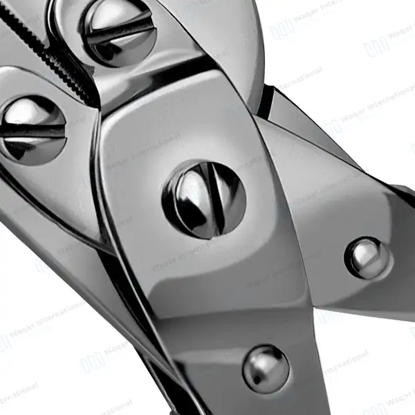 Side Cutter Parallel Action Plier 4.5″ (11.4cm) Serrated Jaws - surgical instruments manufactured by Waqar International, Sialkot - view 7