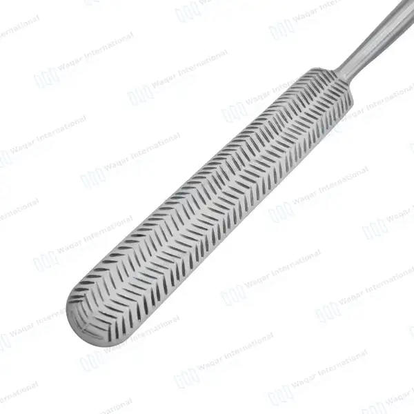 Bone File 10″ Half-round Blade 3 4/5″ X 3/5″ Bayonet Shank Handle - orthopedic instruments manufactured by Waqar International, Sialkot - view 5