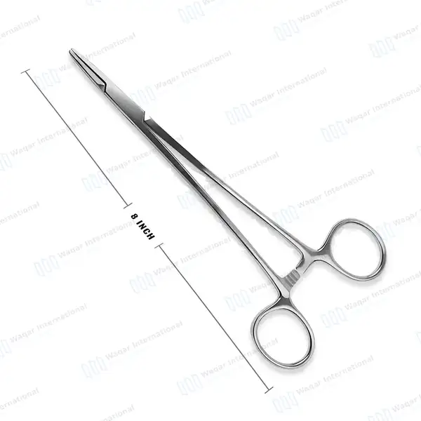 Mayo Hegar Needle Holder 8″ Cross Serrated Tips - surgical instruments manufactured by Waqar International, Sialkot - view 2