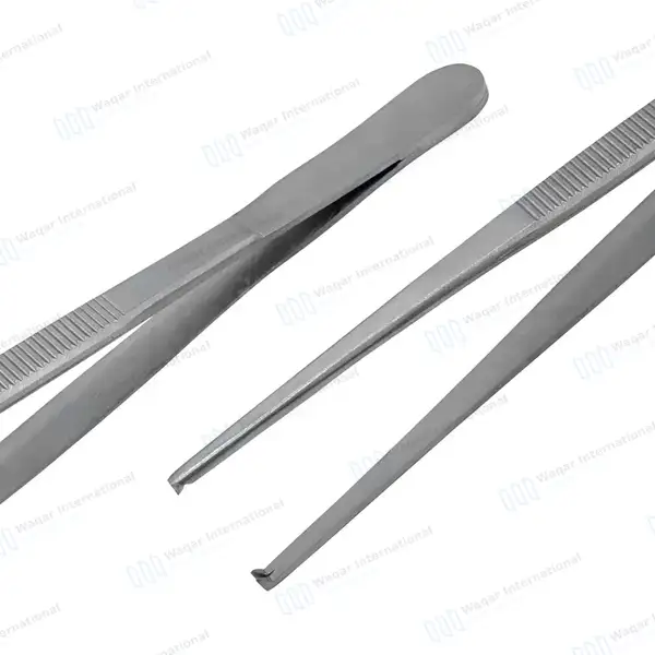 Thumb Tissue Forceps 1×2 Teeth 5″ - surgical instruments manufactured by Waqar International, Sialkot - view 6