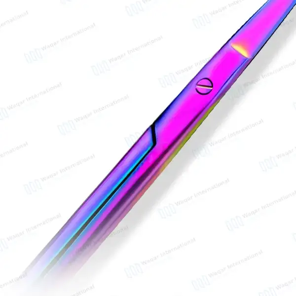 Rainbow Iris Scissors 4.5″ Straight - surgical instruments manufactured by Waqar International, Sialkot - view 5
