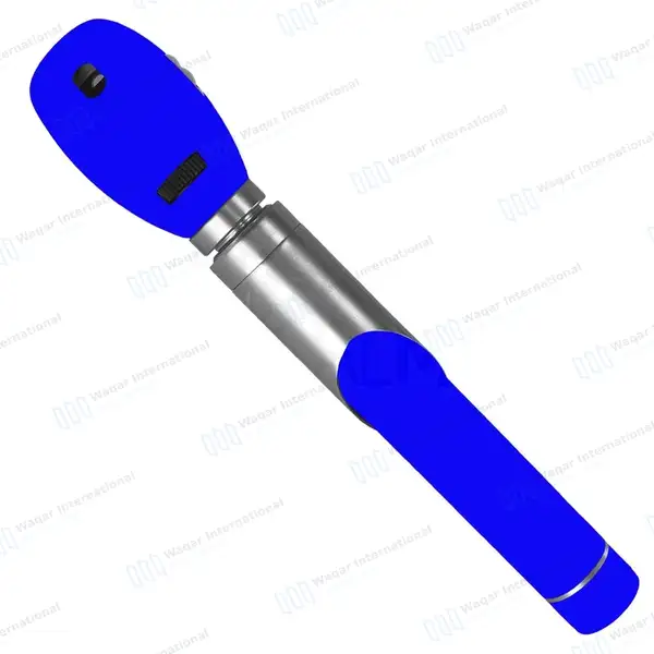 Fiber Optic Mini Otoscope &  Ophthalmoscope ENT Diagnostic Set – Blue - surgical instruments manufactured by Waqar International, Sialkot - view 5