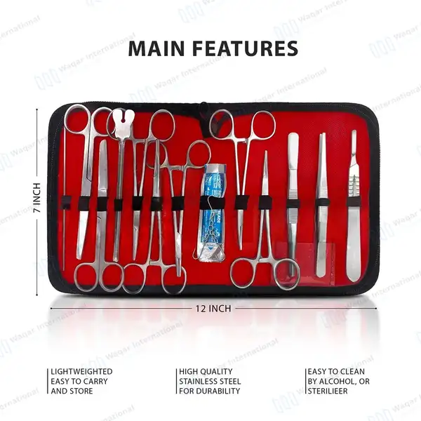 19 Pcs Biology Lab Anatomy Medical Student Dissecting Kit - surgical instruments manufactured by Waqar International, Sialkot - view 2