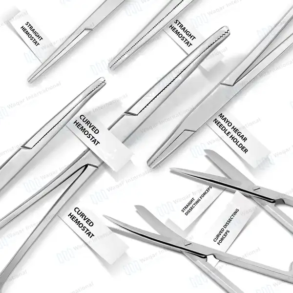 19 Pcs Biology Lab Anatomy Medical Student Dissecting Kit - surgical instruments manufactured by Waqar International, Sialkot - view 3