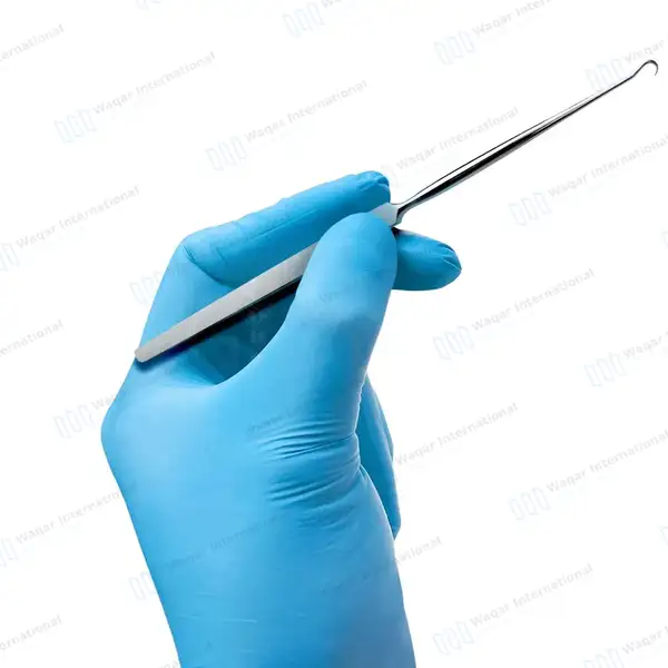 Gillies Skin Hook 7″ Small 3mm Dia Sharp Round Tip - surgical instruments manufactured by Waqar International, Sialkot - view 7