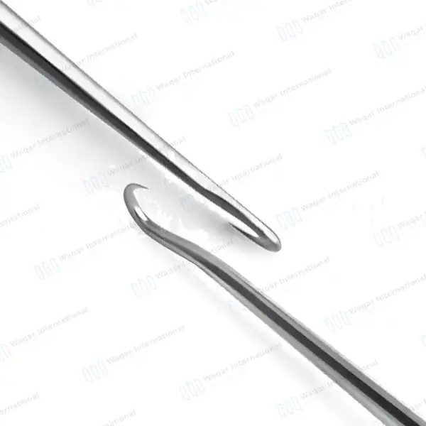 Gillies Skin Hook 7″ Large 4mm Dia Sharp Round Tip - surgical instruments manufactured by Waqar International, Sialkot - view 4