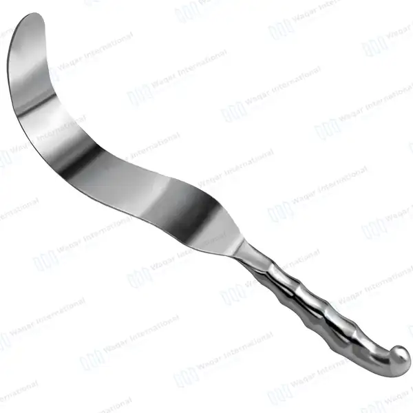 Deaver Retractor 1″x12″ with Hollow Grip Handle - surgical instruments manufactured by Waqar International, Sialkot - view 2