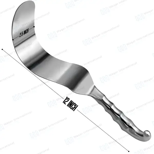 Deaver Retractor 2.5″x12″ with Hollow Grip Handle - surgical instruments manufactured by Waqar International, Sialkot - view 2
