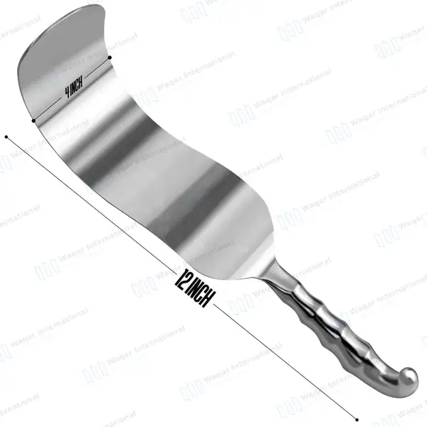 Deaver Retractor 4″x12″ with Hollow Grip Handle - surgical instruments manufactured by Waqar International, Sialkot - view 2