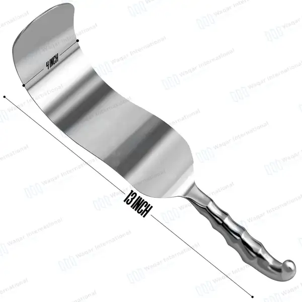 Deaver Retractor 4″x13″ with Hollow Grip Handle - surgical instruments manufactured by Waqar International, Sialkot - view 2