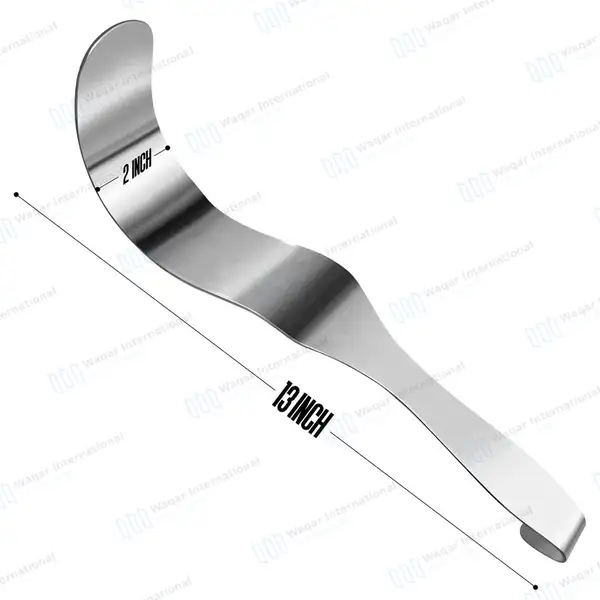 Deaver Retractor 2″ X 13″ with Solid Handle - surgical instruments manufactured by Waqar International, Sialkot - view 2