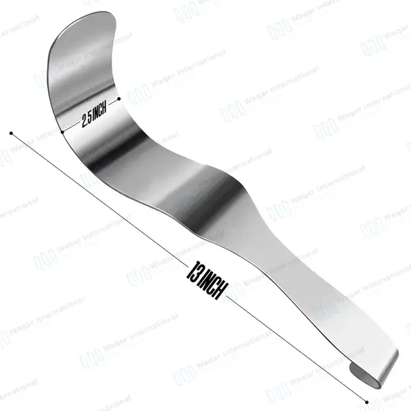 Deaver Retractor 2.5″ X 13″ with Solid Handle - surgical instruments manufactured by Waqar International, Sialkot - view 2