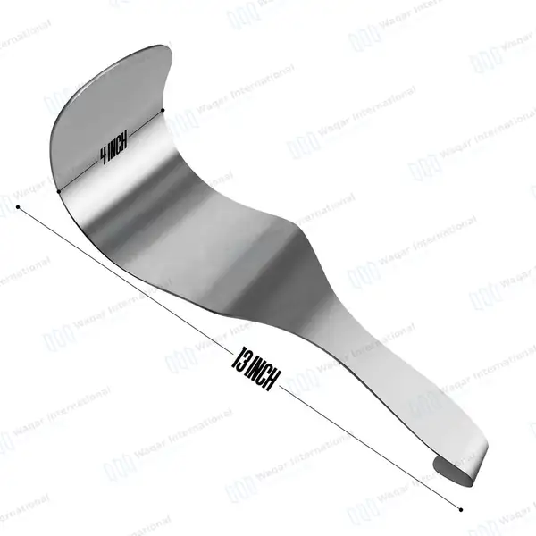 Deaver Retractor 4″ X 13″ with Solid Handle - surgical instruments manufactured by Waqar International, Sialkot - view 3