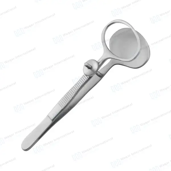 Desmarres Chalazion Forceps 3.5″ (8.9cm) Large 17x28mm Oval Tips - surgical instruments manufactured by Waqar International, Sialkot - view 3
