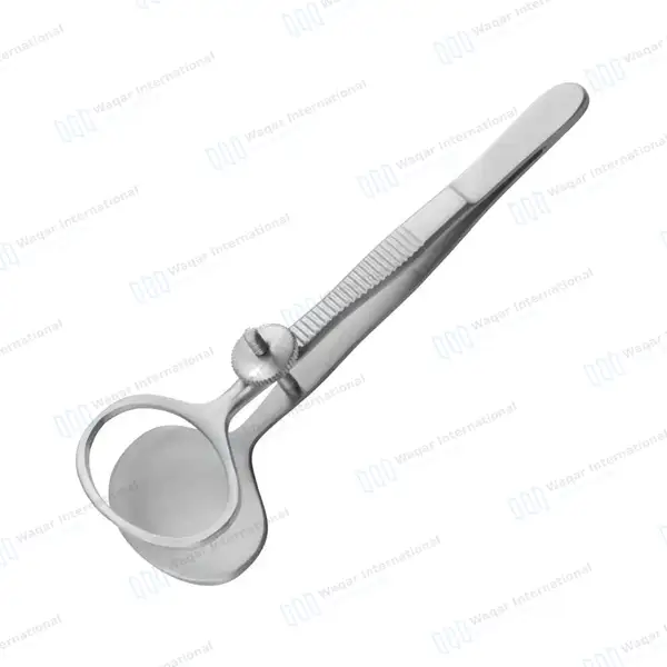 Desmarres Chalazion Forceps 3.5″ (8.9cm) Large 17x28mm Oval Tips - surgical instruments manufactured by Waqar International, Sialkot - view 4