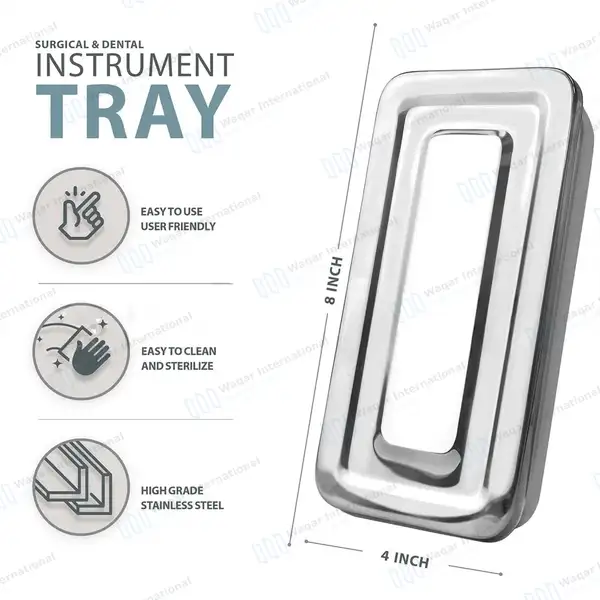Instrument Box with Cover  8″ X 4″ - surgical instruments manufactured by Waqar International, Sialkot - view 2