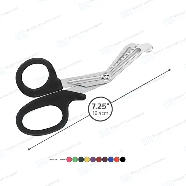 6 Pcs Trauma Shears 7.25″ Heavy Duty EMT Bandage Scissors - surgical instruments manufactured by Waqar International, Sialkot - view 3