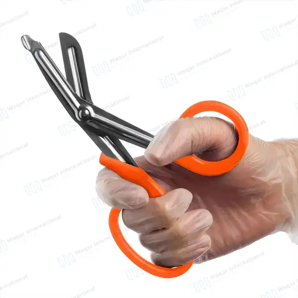 6 Pcs Trauma Shears 7.25″ Heavy Duty EMT Bandage Scissors - surgical instruments manufactured by Waqar International, Sialkot - view 5