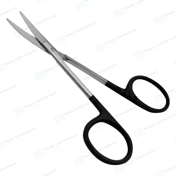 Supercut Iris Scissors 4.5″ Curved - surgical instruments manufactured by Waqar International, Sialkot - view 7