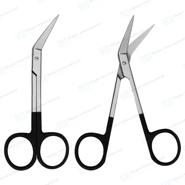 Supercut Iris Scissors 4.5″ Angled - surgical instruments manufactured by Waqar International, Sialkot - view 2