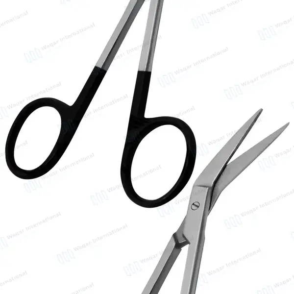 Supercut Iris Scissors 4.5″ Angled - surgical instruments manufactured by Waqar International, Sialkot - view 6