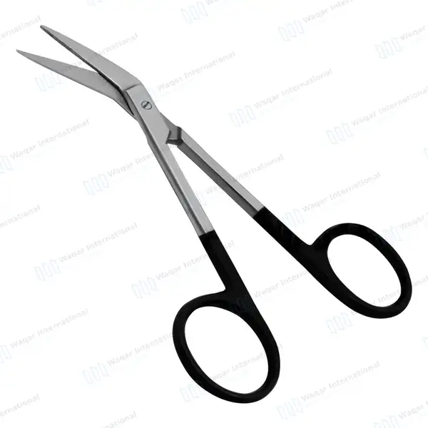 Supercut Iris Scissors 4.5″ Angled - surgical instruments manufactured by Waqar International, Sialkot - view 7