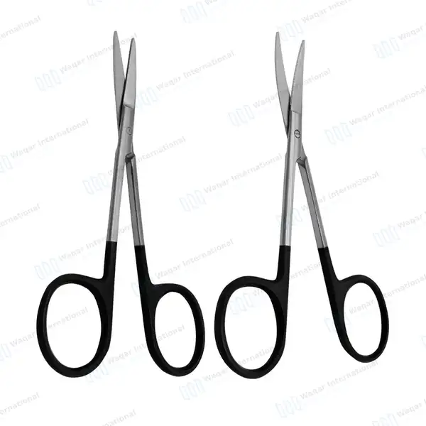 2 Pcs Supercut Iris Scissors 4.5″ (11.4cm) Straight & Curved - surgical instruments manufactured by Waqar International, Sialkot - view 6