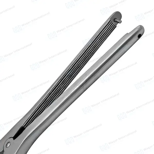 Payr Pylorus Clamps 11.5″ with Pin 4.75″ (120mm) Serrated Jaws - surgical instruments manufactured by Waqar International, Sialkot - view 5