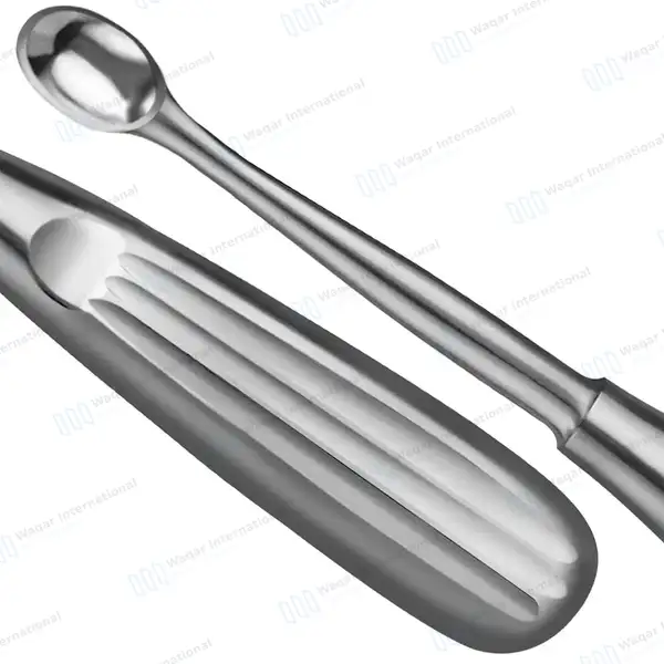 4 Pcs Spratt Brun Mastoid Curettes Set 6.5″ Size #000, #1, #4, #6 Oval Shaped - surgical instruments manufactured by Waqar International, Sialkot - view 5