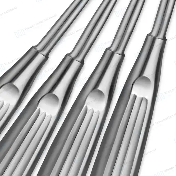 4 Pcs Spratt Brun Mastoid Curettes Set 6.5″ Size #000, #1, #4, #6 Oval Shaped - surgical instruments manufactured by Waqar International, Sialkot - view 7