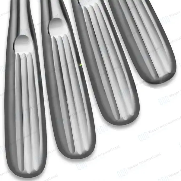 4 Pcs Spratt Brun Mastoid Curettes Set 6.5″ Size #000, #1, #4, #6 Oval Shaped - surgical instruments manufactured by Waqar International, Sialkot - view 8