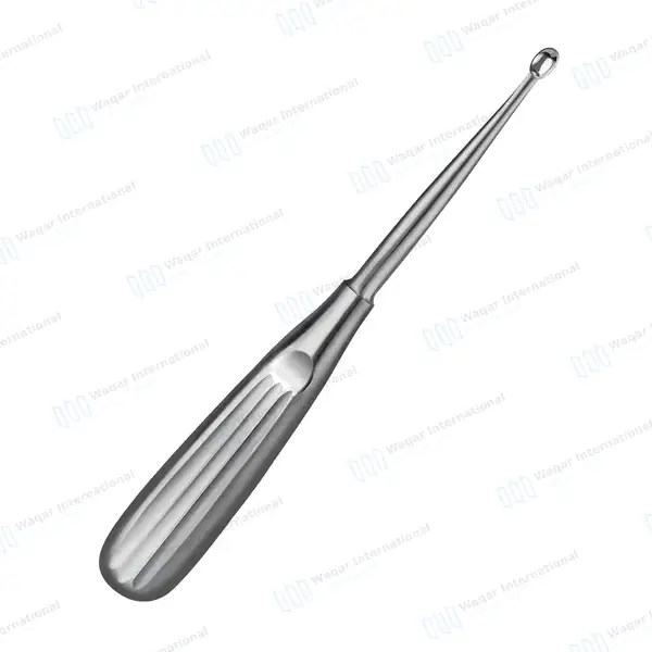 Spratt Brun Bone Curette 6.5″ Oval Cup 2.8×4.5mm Size #3/0 - surgical instruments manufactured by Waqar International, Sialkot - view 6