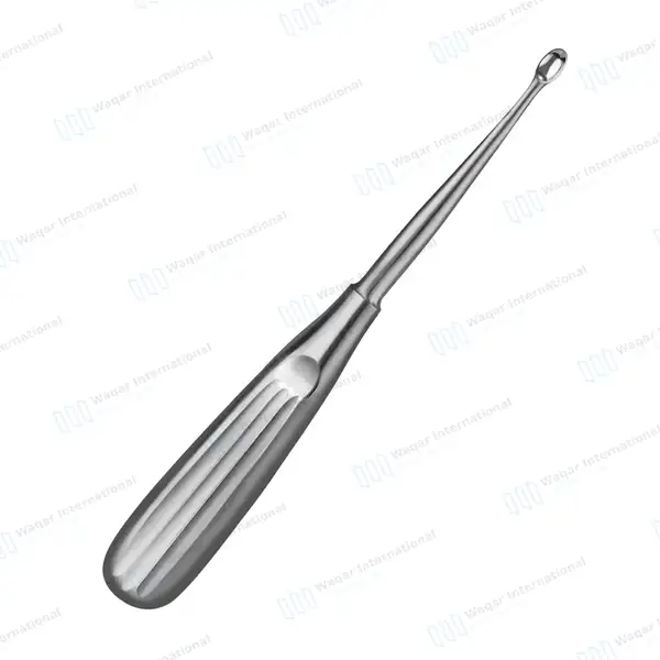 Spratt Brun Bone Curette 6.5″ Oval Cup 3.3×5.1mm Size #2/0 - surgical instruments manufactured by Waqar International, Sialkot - view 6