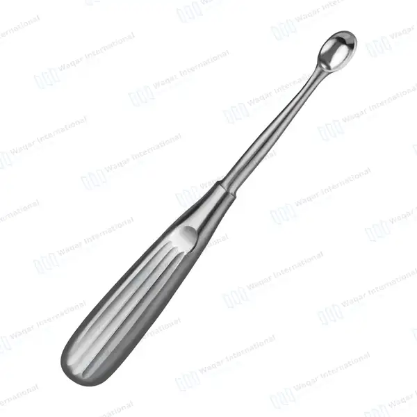 Spratt Brun Bone Curette 6.5″ Oval Cup 8.7×12.6mm Size #6 - surgical instruments manufactured by Waqar International, Sialkot - view 5