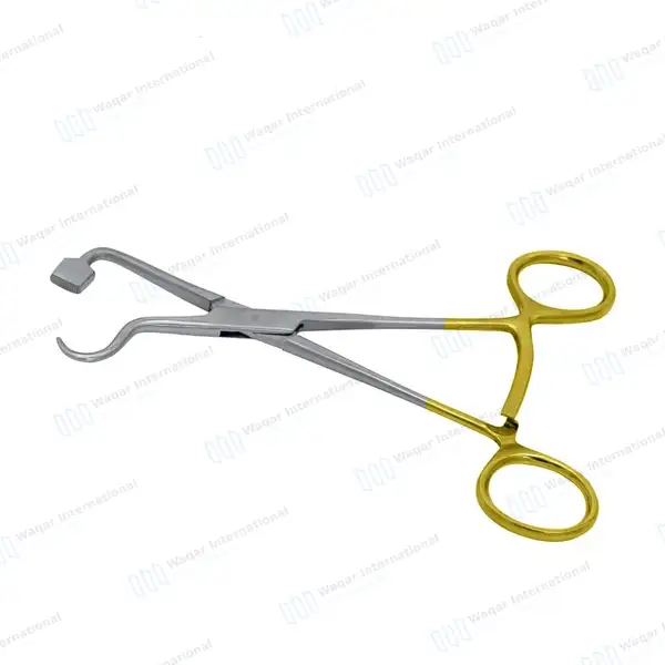 3 Plate Bone Holding Reduction Forceps Set 5.5″ Gold Handle - orthopedic instruments manufactured by Waqar International, Sialkot - view 6