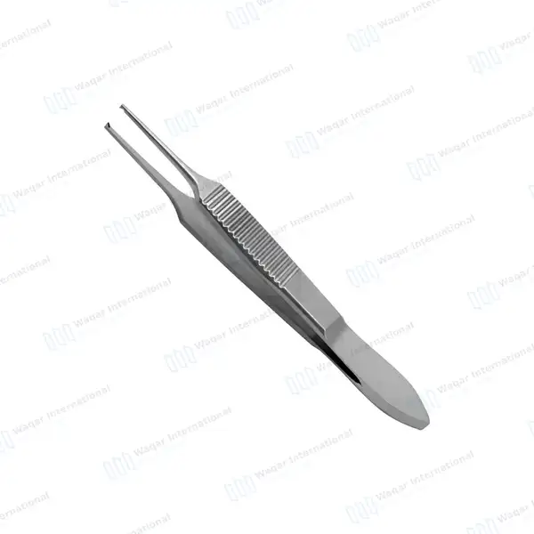 Graefe Iris Forceps 3″ (7.6cm) Straight 1×2 Teeth - surgical instruments manufactured by Waqar International, Sialkot - view 2