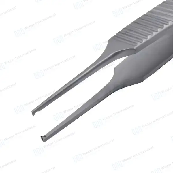 Graefe Iris Forceps 3″ (7.6cm) Straight 1×2 Teeth - surgical instruments manufactured by Waqar International, Sialkot - view 5