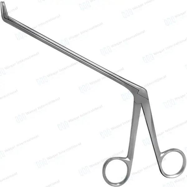Wilde Blakesley Ethmoid Forceps 5″ Shaft 45° Up 4x12mm Pointed Fenestrated Cup - surgical instruments manufactured by Waqar International, Sialkot - view 8