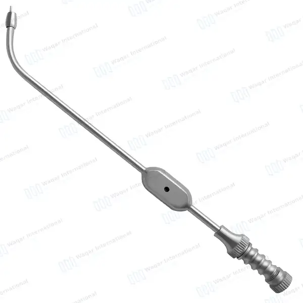 Sinus Suction Tube 6.5” Short Curved 4mm Diameter Bulbous Tip - surgical instruments manufactured by Waqar International, Sialkot - view 2