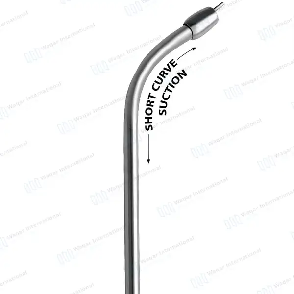 Sinus Suction Tube 6.5” Short Curved 4mm Diameter Bulbous Tip - surgical instruments manufactured by Waqar International, Sialkot - view 4