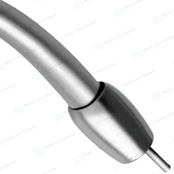 Sinus Suction Tube 6.5” Short Curved 4mm Diameter Bulbous Tip - surgical instruments manufactured by Waqar International, Sialkot - view 5