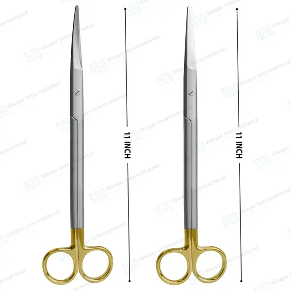 2 Pcs TC Mayo Dissecting Scissors Set 11″ Straight & Curved - surgical instruments manufactured by Waqar International, Sialkot - view 3