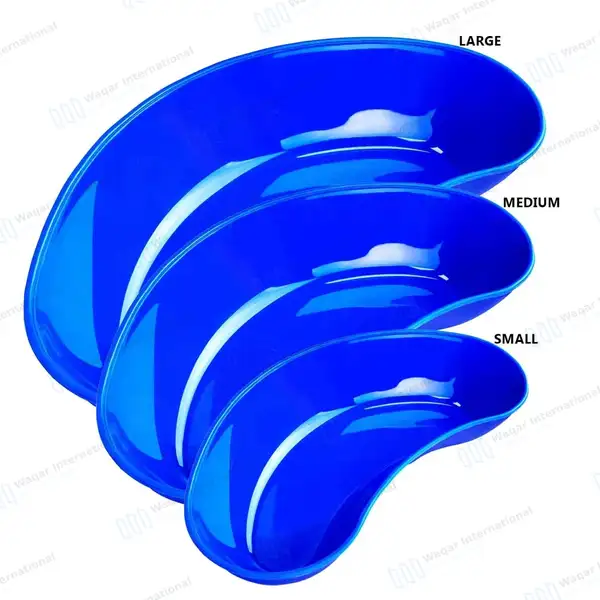 3 Pcs Plastic Emesis Basin Set 6″, 8″ & 10″ - surgical instruments manufactured by Waqar International, Sialkot - view 2
