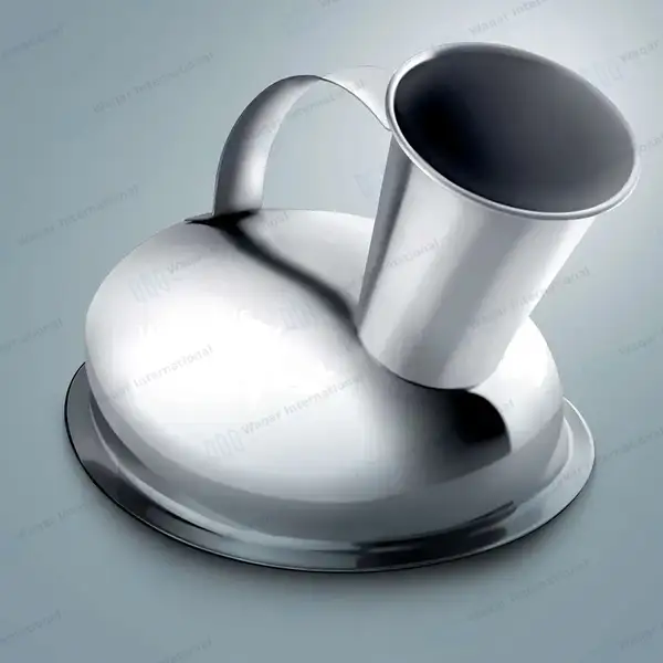 Stainless Steel Male Urinal Pot Bedpan - surgical instruments manufactured by Waqar International, Sialkot - view 3