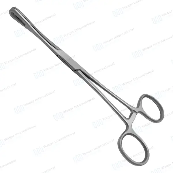 Rampley Sponge Holding Forcep 7″ Straight Serrated Jaws - surgical instruments manufactured by Waqar International, Sialkot - view 2