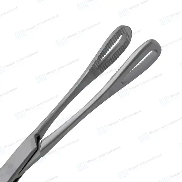 Rampley Sponge Holding Forcep 7″ Straight Serrated Jaws - surgical instruments manufactured by Waqar International, Sialkot - view 5