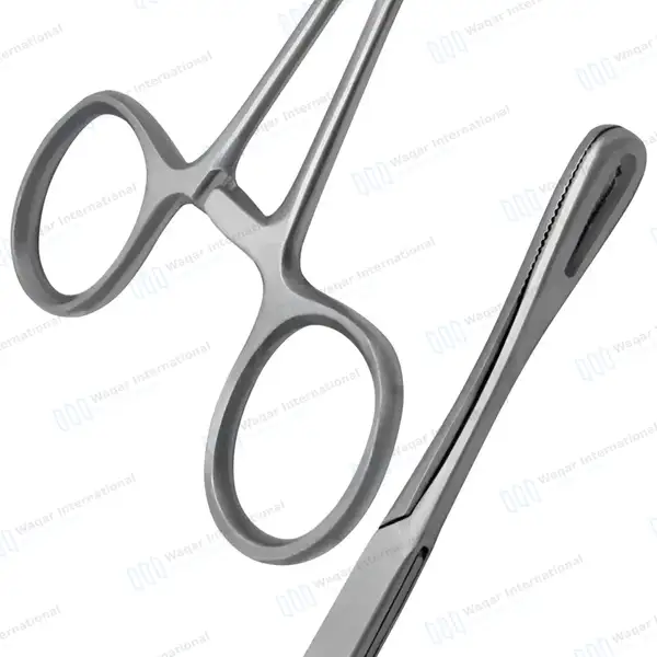 Rampley Sponge Holding Forcep 7″ Straight Serrated Jaws - surgical instruments manufactured by Waqar International, Sialkot - view 6